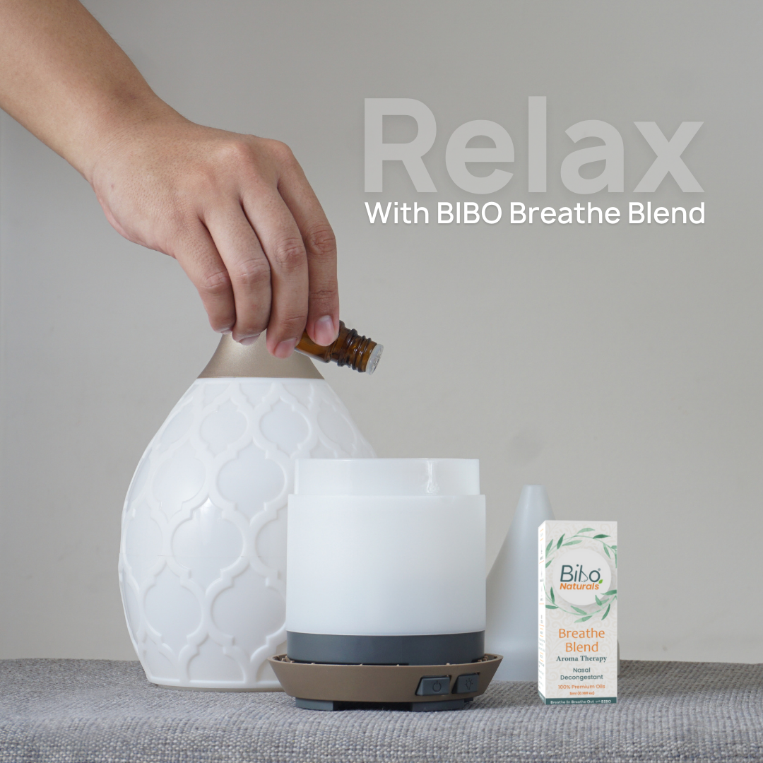 Bibo Breathe Blend | Pack of 2 | For Steam & Diffuser | Aroma Therapy | 10 ML