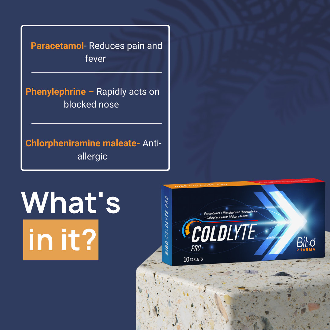 Coldlyte Pro Tablets | Cold & Fever | Quick Action | 10 Tabs