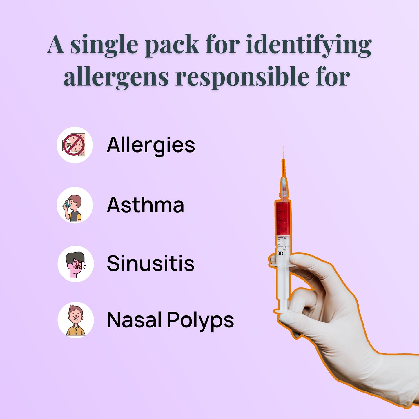 Allergy Test Pack - Advanced | Asthma & Sinusitis | 71 Tests