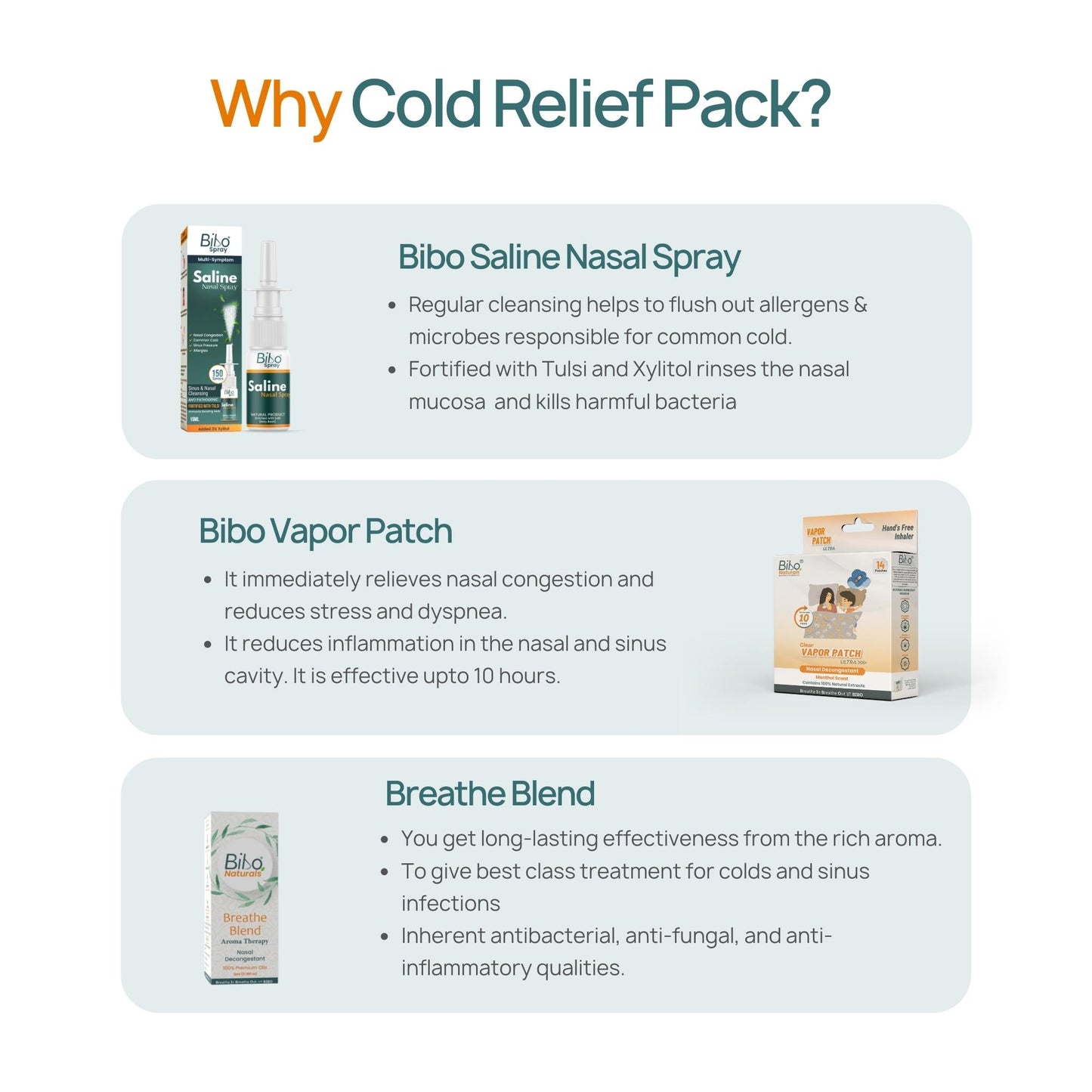 Cold Relief Pack | Fast Action | 3 Natural Products