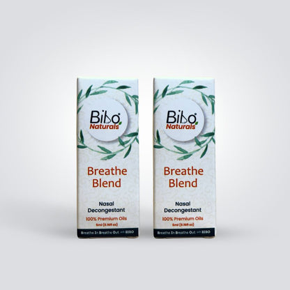 Bibo Breathe Blend | Pack of 2 | For Steam & Diffuser | Aroma Therapy | 10 ML