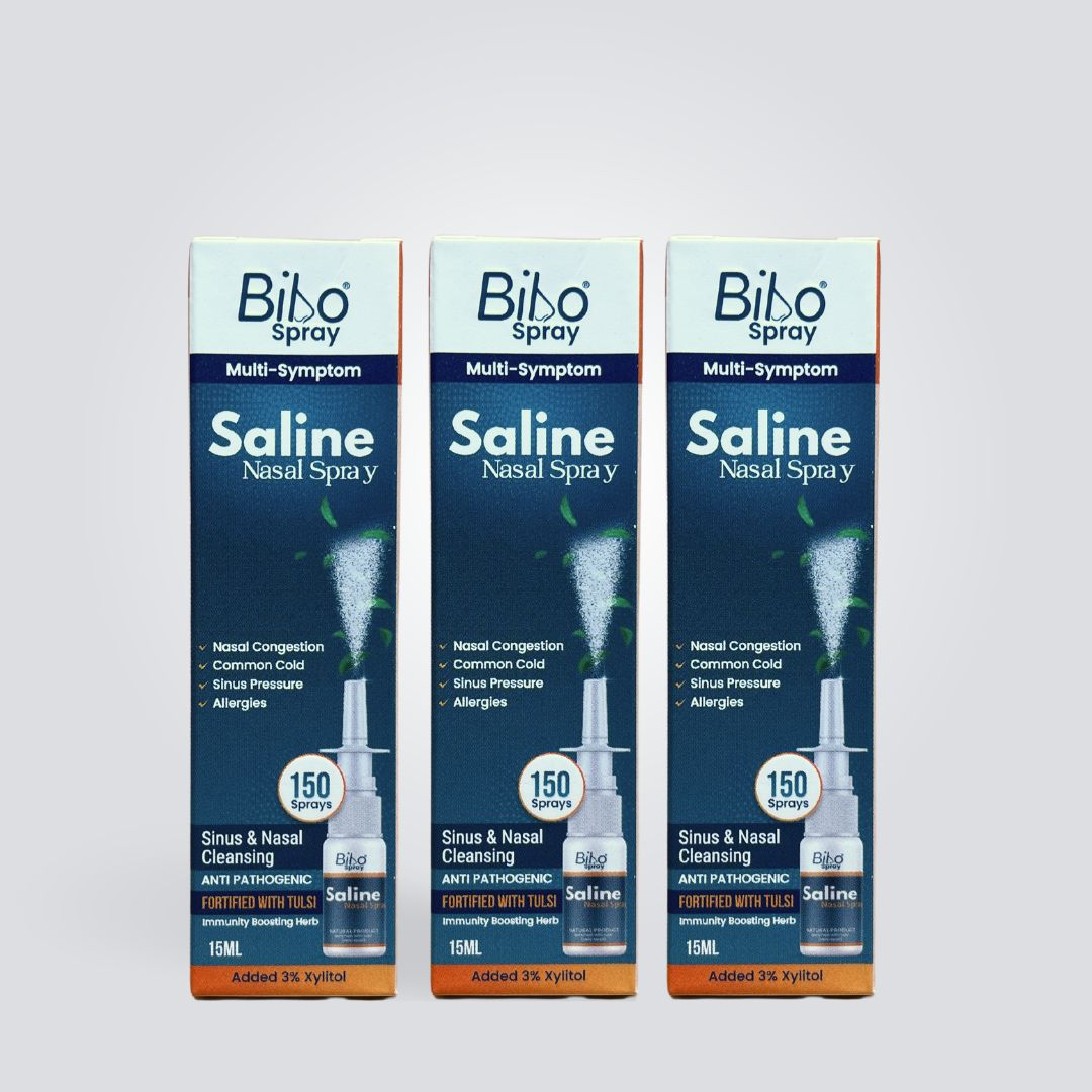 Bibo Saline Nasal Spray | With Tulsi & Xylitol