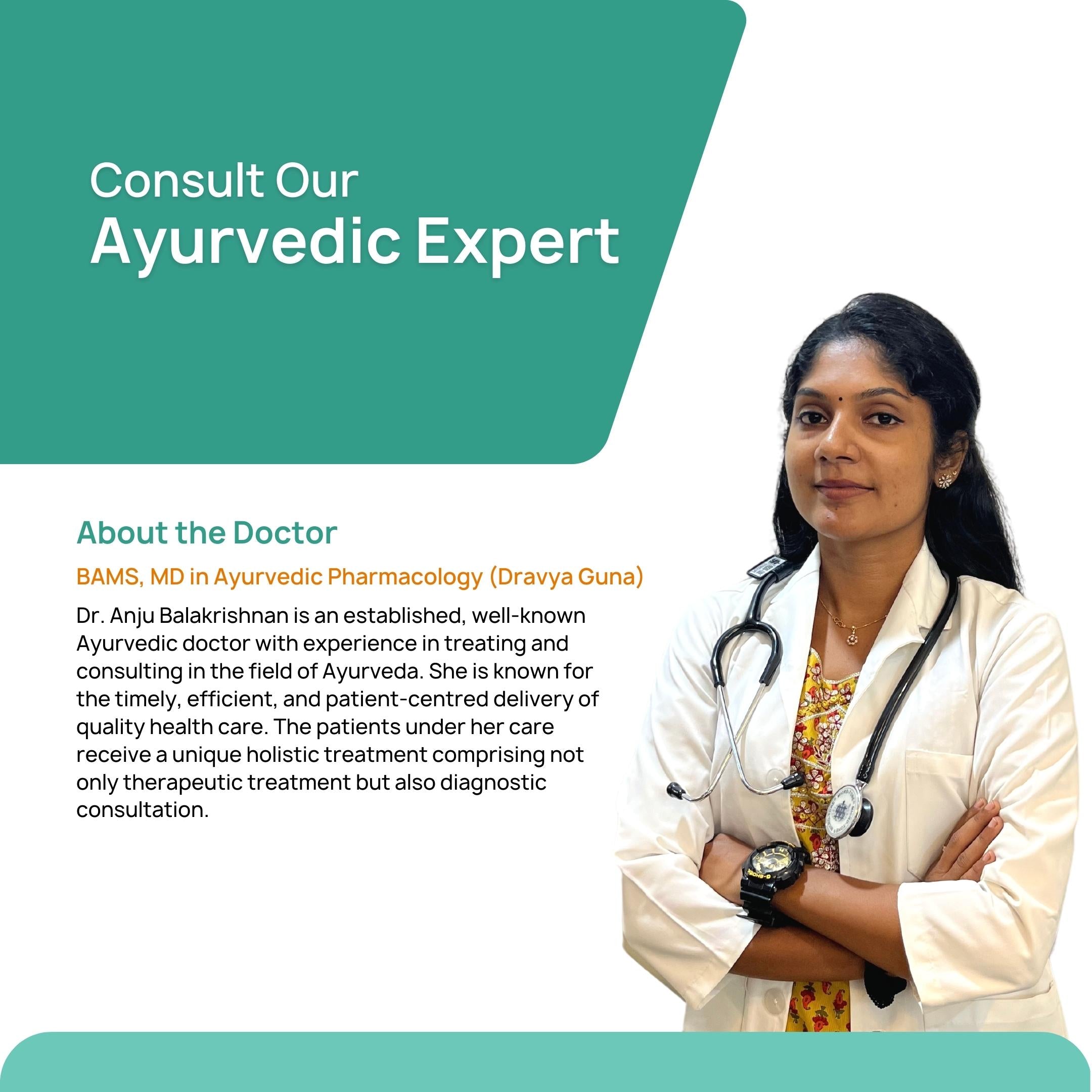 Ayurvedic Doctor Consultation Dr Anju Balakrishnan Bibo