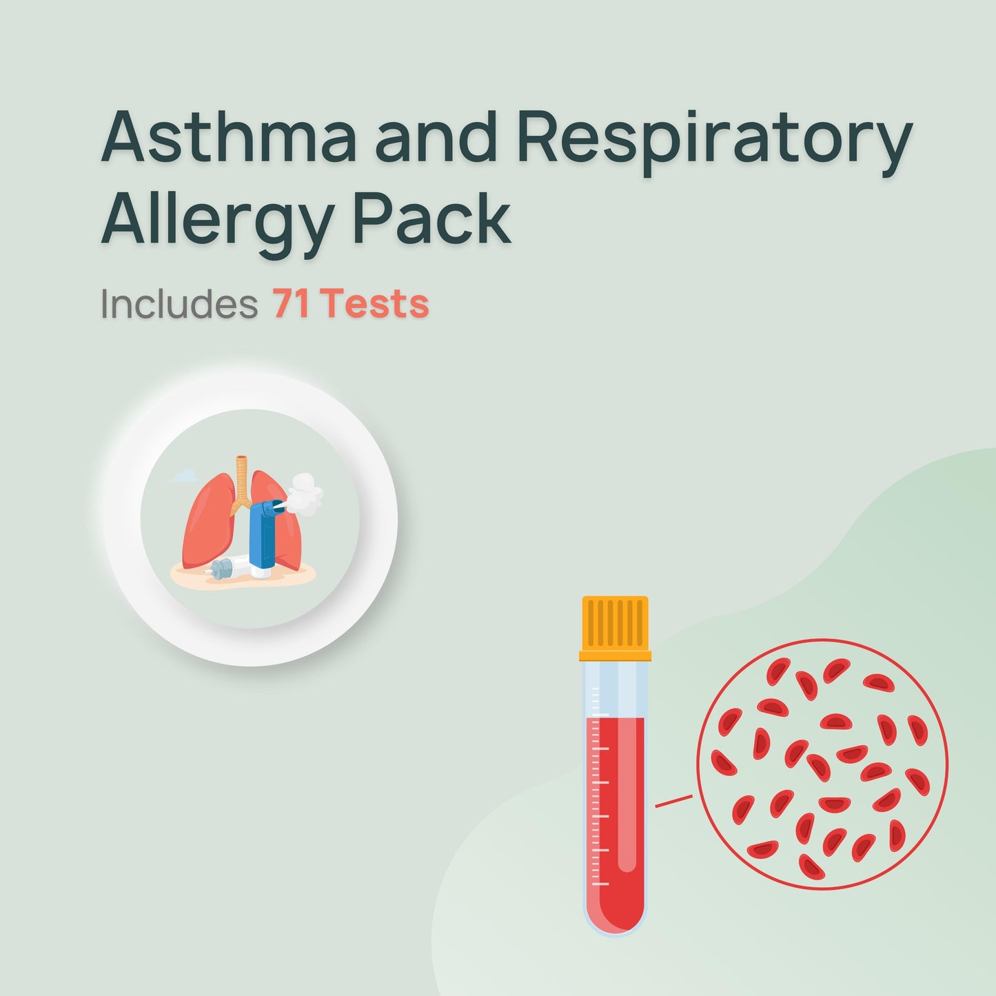 Allergy Test Pack - Advanced | Asthma & Sinusitis | 71 Tests
